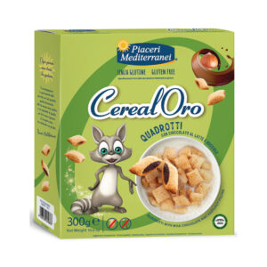 Quadrotti cioccolato e nocciole CerealOro Piaceri Mediterranei