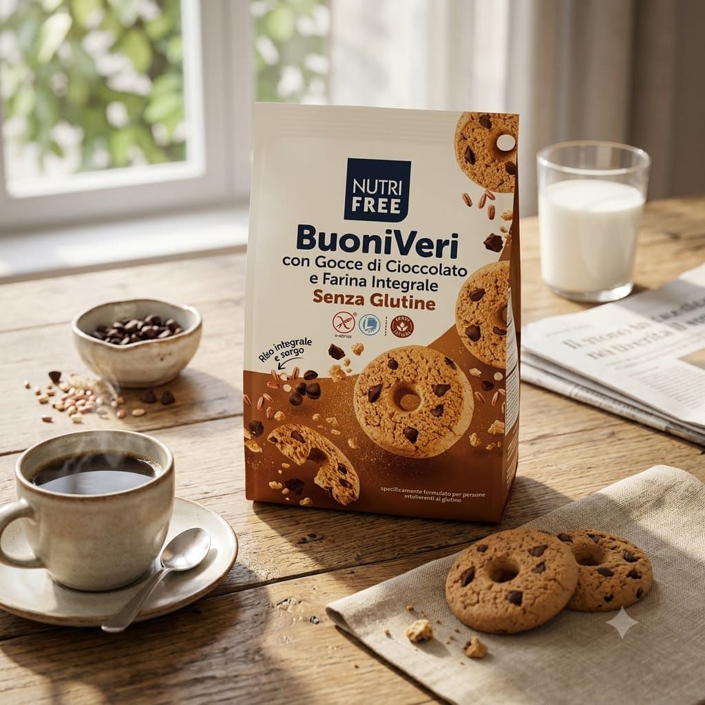 Biscotti Buoni Veri con Gocce di Cioccolato Nutrifree - immagine 2