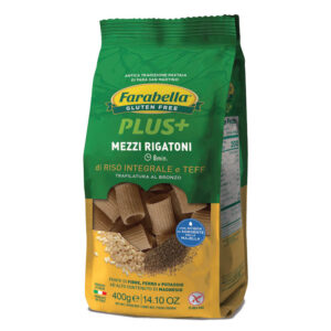 Mezzi rigatoni di riso integrale e teff Farabella